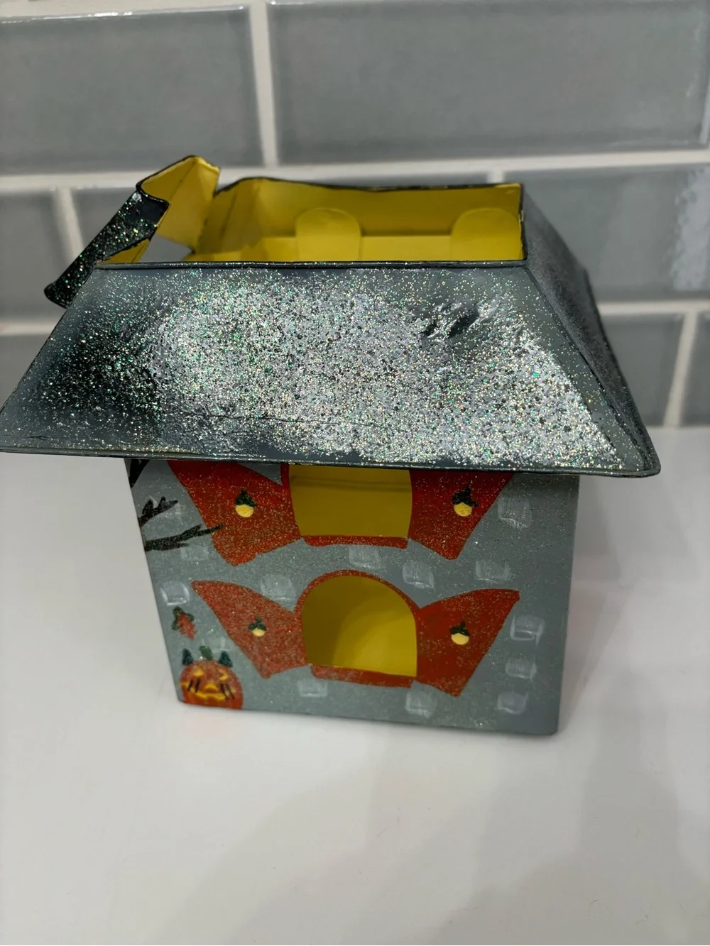 Vintage bath and body works Halloween hunted house candle holder - Picture 6 of 8